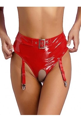 IEFIEL Strings Tangas Femmes Erotique Porte-Jarretelles Bas avec Clips Réglable Séduction sous-vêtements Jarretière Jarretell