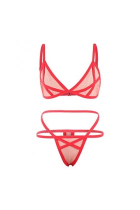 Zannycn Ensemble de lingerie sexy pour femme - Ensemble de sous-vêtements érotiques - Lingerie sexy en dentelle - Soutien-gor