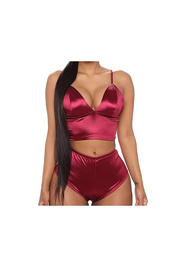 Lingerie Femme Sexy Ensemble Homme Sexy Hot y.2k Shapers Ensembles Femmes Shorts sous-vêtements Soutien-Gorge Satin Camisole 