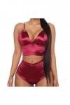 Lingerie Femme Sexy Ensemble Homme Sexy Hot y.2k Shapers Ensembles Femmes Shorts sous-vêtements Soutien-Gorge Satin Camisole 