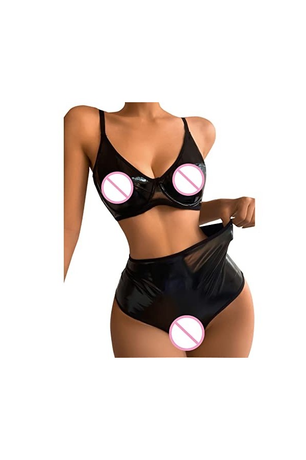 Lingerie Femme Sexy Ensemble Homme Sexy Hot y.2k Femmes Mode Sexy en Cuir sous-Vêtements Sexy Lingerie Pyjamas Costume Linger