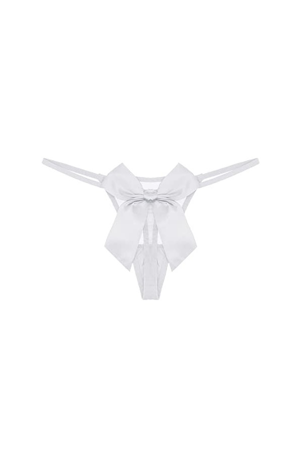 Strings Tanga Feminins Erothique Slip Léger Lace Patchwork Culottes Taille Haute Blanc sous-Vetements Coton Hipster