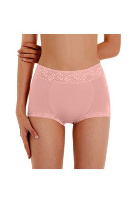 Lace Edge Sexy Pants Fashion Solid Respirant Culotte Fancy Cute Big Size Sous-vêtements sexy pour hommes et femmes, Rose, L