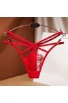 UOWEG Femmes Pantalons Sexy Dentelle Dames Briefs Thong sous-vêtements Culottes Thong Lingerie Infirmière Sexy Red, One Size