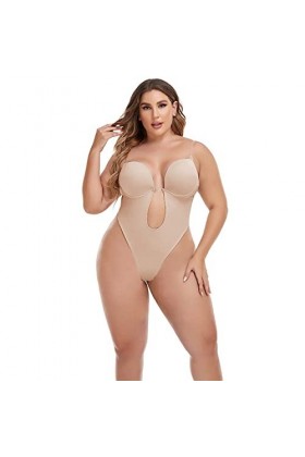 Générique Brassière Sexy Shapewear pour Femmes Taille Plus Dos Soutien-Gorge Intégré Body Shaper sans Couture avec Entrejambe