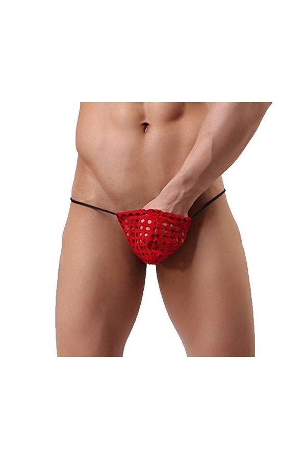 Boxer Homme Mode Hommes Slips G-String sous-vêtements Bulg Sports Creux sous-vêtements Sexy t-Back Tenu Sexy Coquin Homme