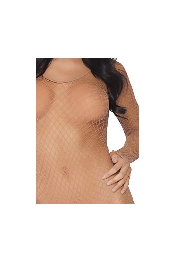 Leg Avenue 8380 Combinaison Spandex Manches Longues Nu Taille Unique EUR 34-38