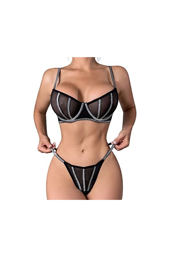 Lingerie Sexy Femme Sexy Taille Haute éVider pour Femmes Sexy Saint Valentin Costume Transparente Combinaison pour Femme Gran