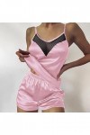 Lingerie Femme Sexy Ensemble Homme Sexy Hot y.2k Ensemble de vêtements de Nuit en Satin de Soie Pyjamas Femmes vêtements de N