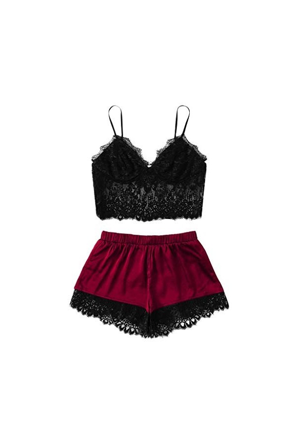 Lingerie Sexy Femme Grande Taille Brassière Sleepwear Set Dentelle Slip sous-vêtements Sexy Taille Lingerie Femmes Nightwear 