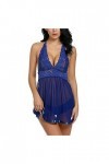 Lingerie sexy pour femme - Lingerie sexy - Lingerie sexy - Pour femme - Pour sexe - Robe de nuit - Lingerie de Noël, 0803d-bl