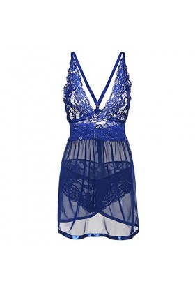 Lingerie sexy pour femme - Lingerie sexy - Lingerie sexy - Pour femme - Pour sexe - Robe de nuit - Lingerie de Noël, 0803d-bl