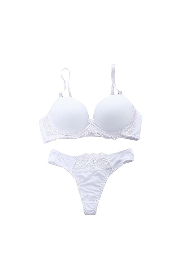 BIISDOST Culotte sexy pour femme - Culotte brésilienne - Taille haute - String sexy - En coton - Pour femme, Blanc., 90A