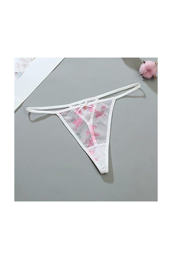 Dorjuli Culotte en dentelle sexy pour femme - Culotte à taille moyenne - Sous-vêtements de loisirs - String - Sous-vêtements 