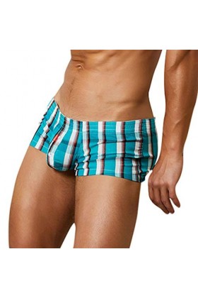 BOTCAM Sous-vêtements pour homme - Boxer pour homme - Style sexy - Mode - Sous-vêtements confortables et sexy - Doux, bleu, L