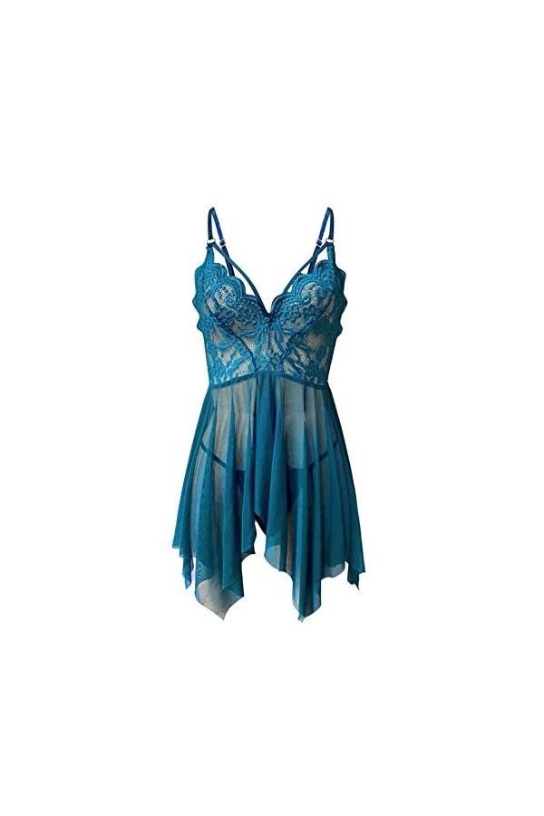 Lingerie Erothique Sexy See Through Body Nuisette Erotisme Coquine Lingerie Ouverte Night Wear Col en V Profond sous Vêtement