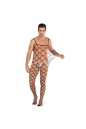 Générique String Homme Sexy Hot Dentelle Slips Boxer Collants Sexy en résille pour Hommes Robe avec Capuche M, One Size 
