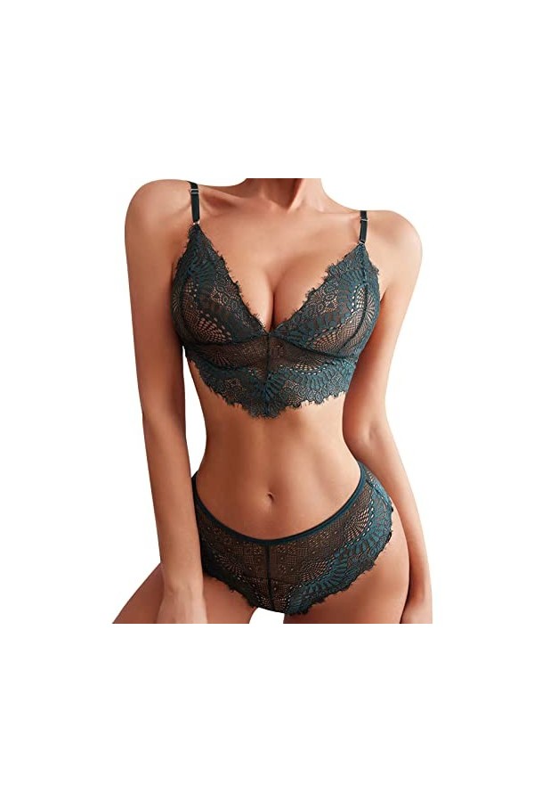 Lingerie Femme Sexy Ensemble Homme Sexy Hot y*2k Ensembles de Lingerie pour Femmes avec Porte-Jarretelles et Bas Sexy Lace Te