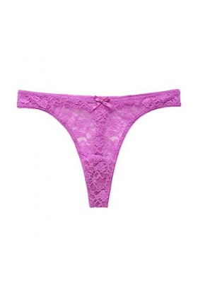 Générique Culotte Femme Sexy Chic Hot Taille Basse sans Couture Culotte Stretch Crochet Dentelle Respirant Sexy Tanga T-Back 