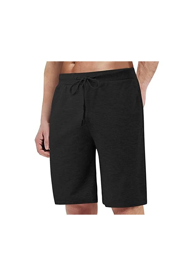 Gefomuofe Short de bain court pour homme - Séchage rapide - Short de plage - Pour lété - Doublure en maille - Avec cordon de