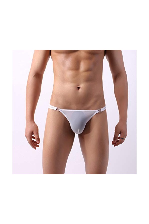 Sous-vêtement en coton pour homme avec poches souples, Blanc., taille unique