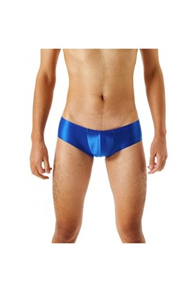 String Homme Sexy Hot Dentelle Slips Boxer Entrejambe pour Hommes sans Couture Brillant Soyeux Haute élastique Grande Taille 