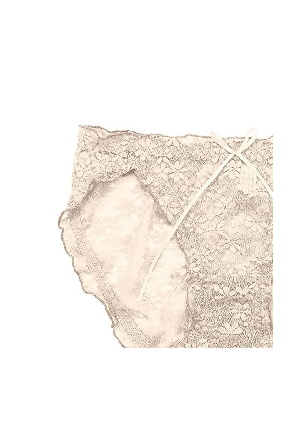 Culottes Femme Slips Soie Invisible Culottes Sexy Féminine Sexy Taille Moyenne sous-vêtements Unie Sexy Femmes Culottes À Nœu