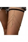 KieTeiiK Chaîne Cuisse Serpent À Plusieurs Couches Chaîne Jambe Élastique Antidérapante Accessoires Jambe Boîte Nuit Bord Mer