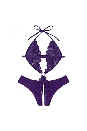 Générique Femmes Dentelle Profonde col en V Sexy Lingerie Body Une pièce vêtement sous-vêtements Robe Sexy Coquine Ouverte P