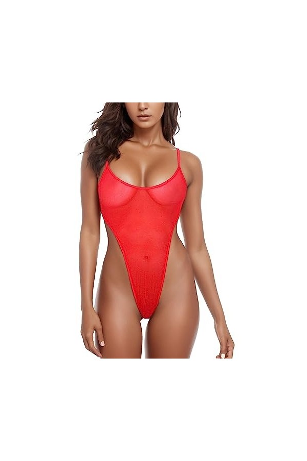 Zannycn Ensemble de lingerie sexy pour femme - Ensemble de sous-vêtements érotiques - Soutien-gorge et culotte - Tenue sexy -