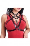 Ncenglings Débardeur Blanc Transparent Ceinture Ceinture Cuir Strappy Bondage Sexy Sexy Body Décoration Ceinture Accessoire F