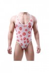 PODOLIXIA Combinaison sexy une pièce pour homme - Body moulant - Sous-vêtements à manches courtes - Combinaison de lutte - St