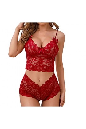 UOWEG YJC0530 2021 Style Sexy Dentelle Deux Pièces Femme Lingerie Soutien-gorge Sous-Vêtements Ensembles de Sommeil Lingerie 