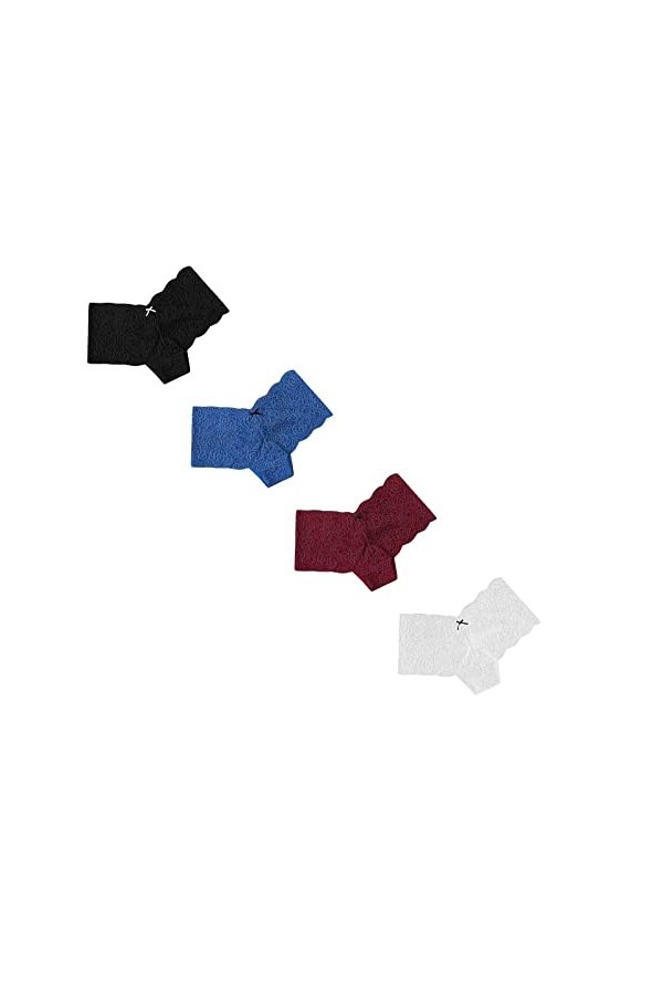 Dasongff 4 Pcs - Culotte Dentelle Sexy Chic Hot Tanga Femme Culotte Femme Sensuelle Slip Culotte Esthétique Shorties String P