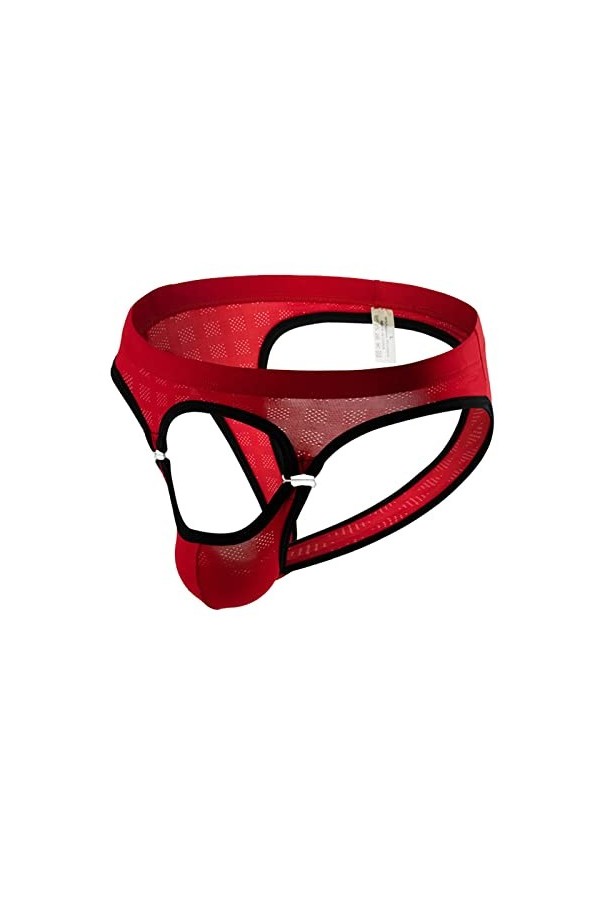 String De Sport Homme Tanga Thong ​sous-vêtement Extensible Taille Basse Respirant Confortable Lingerie Masculine Support Ath