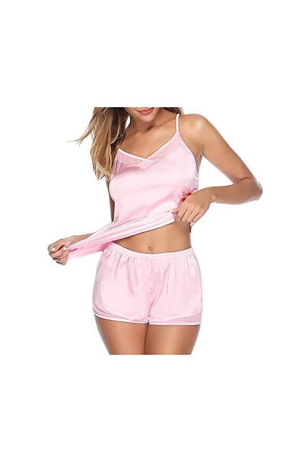 Ensemble de Lingerie Erothique Sexy Hot Dentelle Up Sleepwear Silk Pyjama Set Dentelle Sexy-Lingerie Satin Femmes Nightwear s