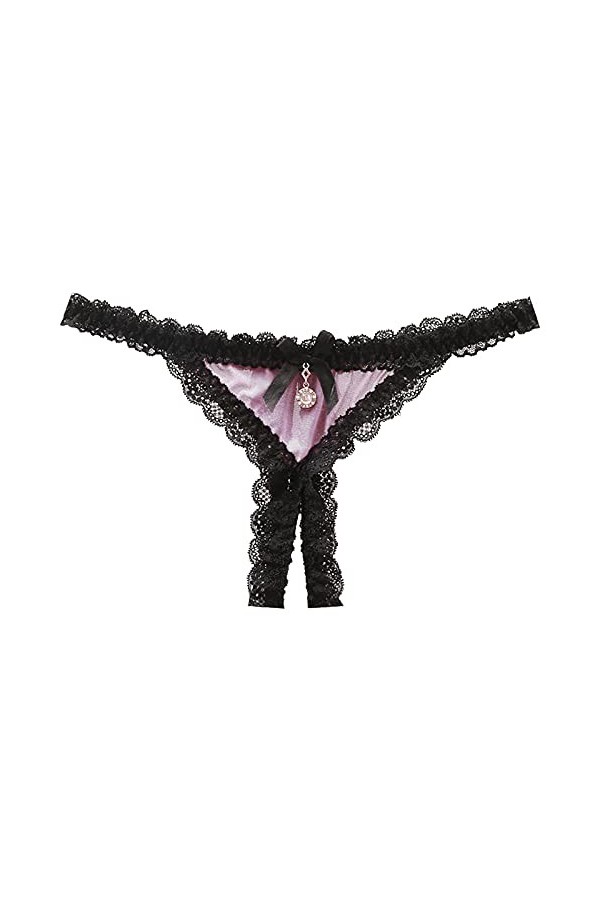 UOWEG Culotte Sexy Dentelle Ouvert Entrejambe Basse sous-Vêtements Femme Culotte Culotte Taille Intime Lingère Portes Couliss