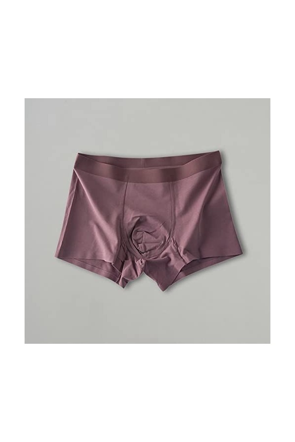 CreoQIJI Sous-vêtements pour homme, boxer, doux, respirant, en viscose avec poche ouverte, café, XXL