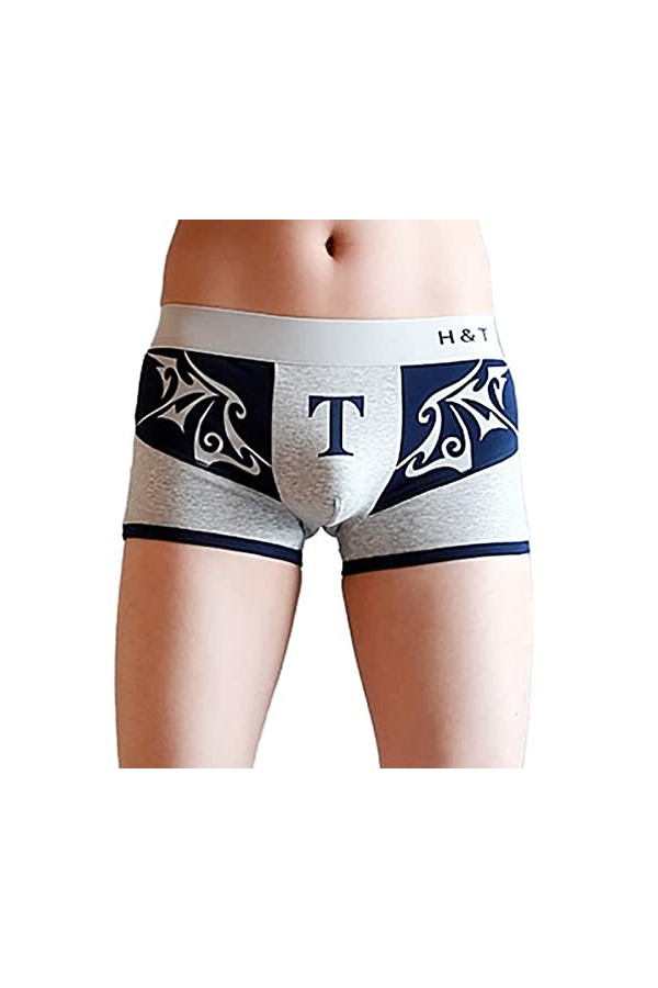 CreoQIJI Jack Boxer Homme Sous-vêtements en Coton Boxer Cartoon Imprimé Sexy Jeunesse Quatre Saisons Boxer Taille Moyenne, gr