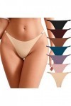 Tanga-Strings Tanga pour Femme Sexy Slip Respirant en Dentelle Culottes Taille Haute Léopard Lingerie en Coton Croisées Panti