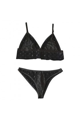 Sous-vêtements érotiques en dentelle pour femme - Sous-vêtements sexy - Motif lapin, Noir , XL