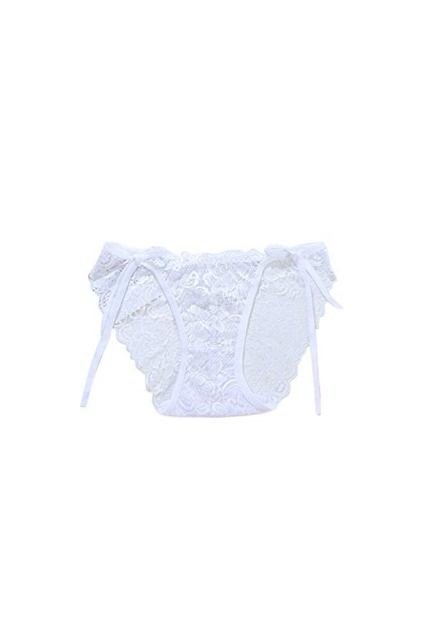 UOWEG Sensualité Sexy Underpant Bikini Femmes Dentelle Bandage sous-vêtements Body Lingerie Sexy White, One Size 