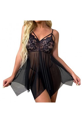 Lingerie Nuisette Femme Ouverte Lingerie Erotisme Grande Taille Harnais Robe Sexy Hot De Nuit en Lingerie Push Up Erothique E