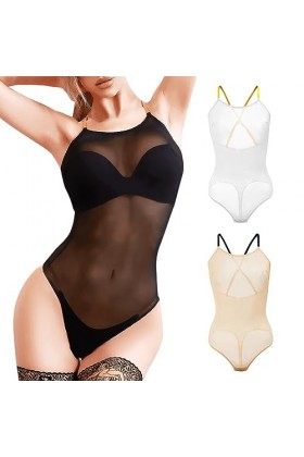 CUTeFiorino Lingerie Sexy Femme avec Collier Sexy Femme Lingerie Nuisette Sexy Sexy Bicolore Dentelle Combinaison Lingerie Po