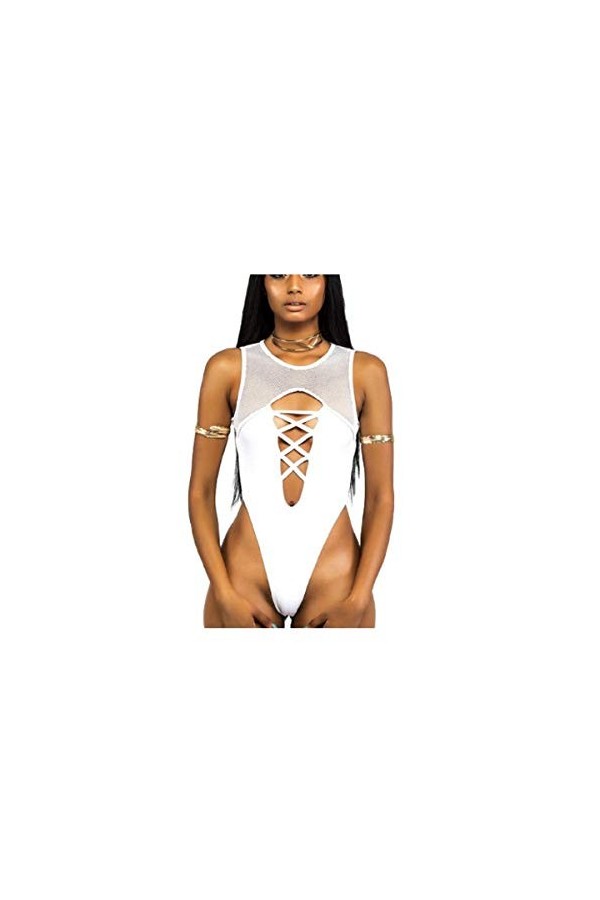 GGTBOUTIQUE Femmes Saucy Jeu de rôle Filet de Poisson Une pièce Erotique Dominatrix Monikini Lingerie Sous-vêtements Body, No