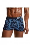 Men s Camouflage Imprimé Respirant Milieu Taille Max Sous-vêtements Homme, bleu, XXL