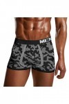 HJTY Short de sommeil pour homme, imprimé camouflage respirant, mi-taille, gris, L