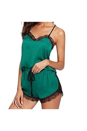 Lingerie sexy pour femme - Lingerie ouverte - Body sexy - Dentelle rouge - Sous-vêtements babydoll sexy - Costume cosplay - L