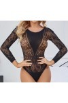 Générique Sexy Mature Lingerie Mini Robe de Couleur Noire Body Stocking Bodystocking Tenue Sexy Ouverte Coquine
