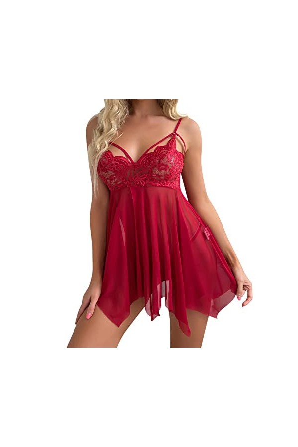 Lingerie Nuisette Femme Ouverte Lingerie Erotisme Grande Taille Harnais Robe Sexy Hot De Nuit en Lingerie Push Up Erothique E